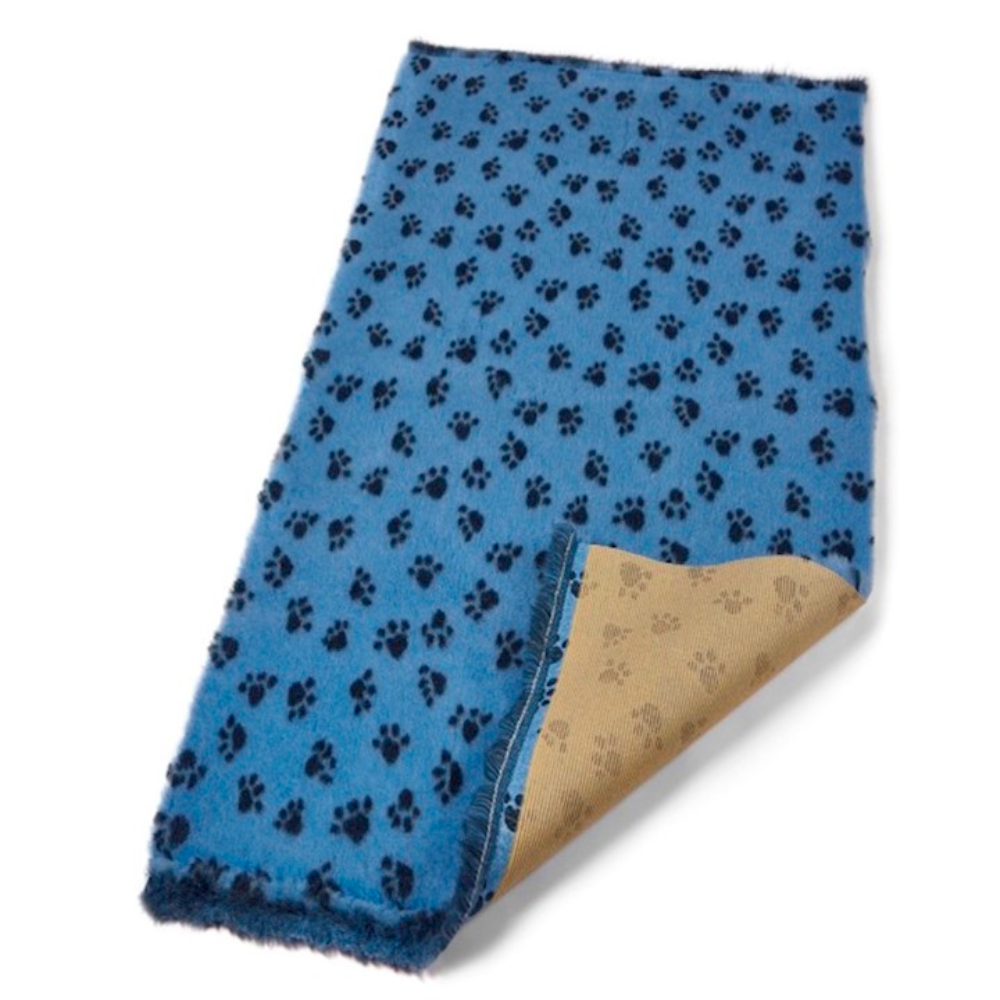 Active Non-Slip Vet Bedding Sky Blue Paws