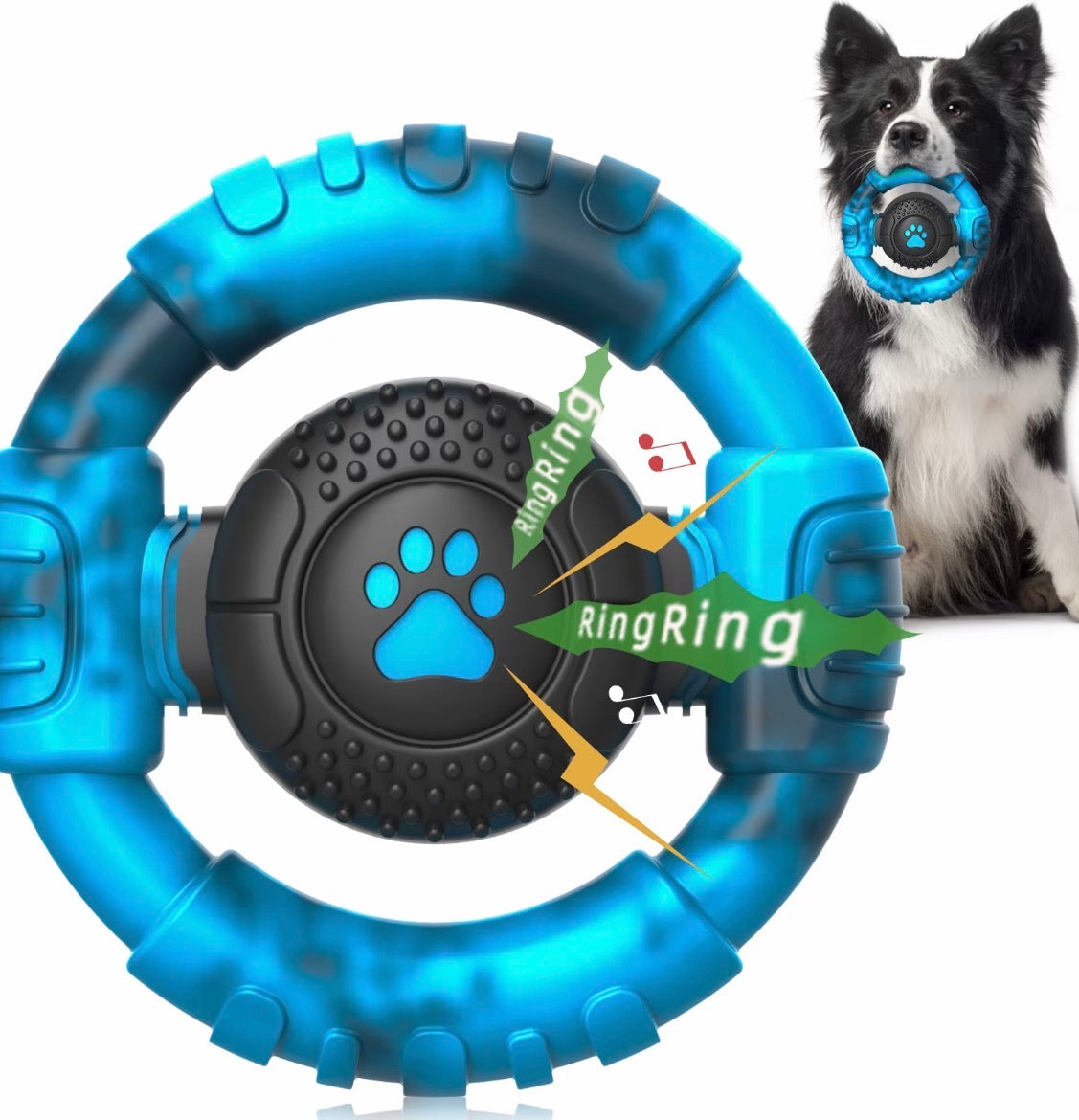 Pet Monty Dog Chew Toys for Aggressive Chewers, Durable Nylon & Rubber Dog Toy, Tough Interactive Dog Chew Toy with Squeaker, Long-Lasting Dog Chews to Keep Dogs Busy