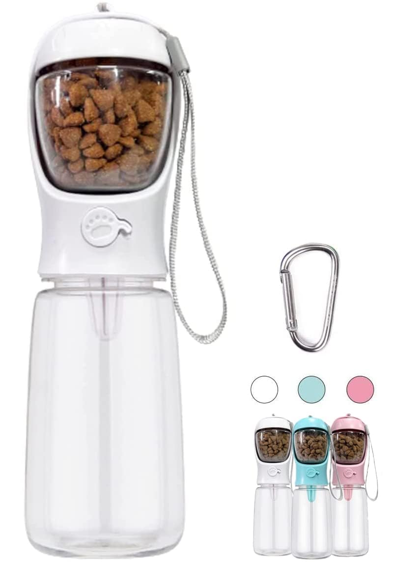 COTOP Portable Dog Water Bottle 350/550ml, Pet Water Dispenser Antibacterial Food Grade Leak Proof Dog Cat Travel Drink Bottle Bowl, Pet Outdoor Drinking Cup Dog Gift (550ml, Blue)