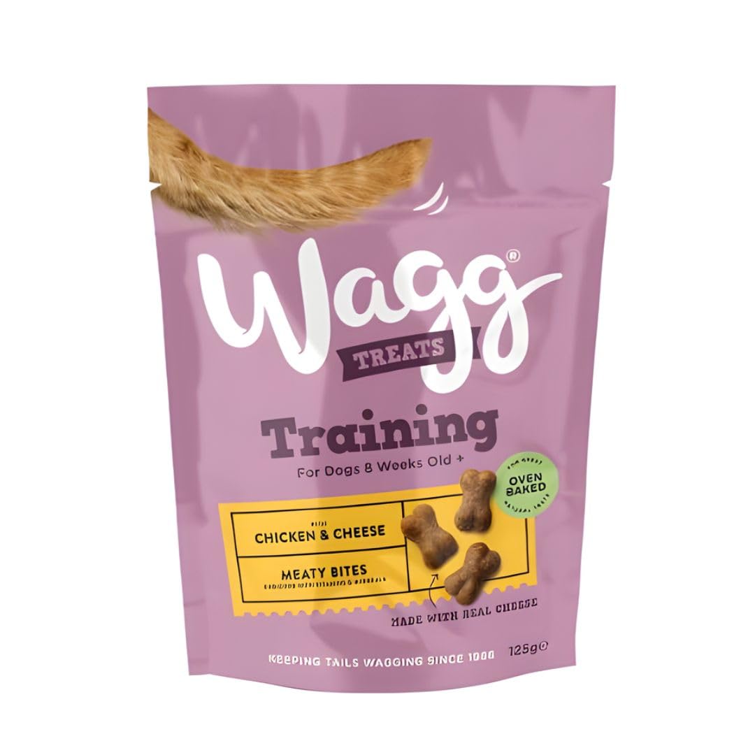 Wagg Training Mini Bones Chicken & Cheese Dog Treats 125g (Pack of 7) - Oven Baked