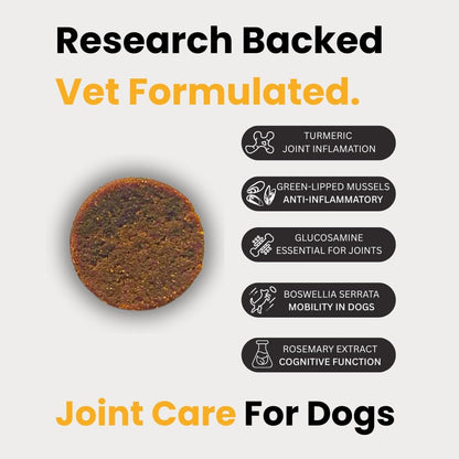 Joint Supplements for Dogs | Hip and Joint Care | with Glucosamine, Chondroitin, and Green-Lipped Mussels | Puppy to Senior Dog Treats for Stiff Joints (270 Chews)