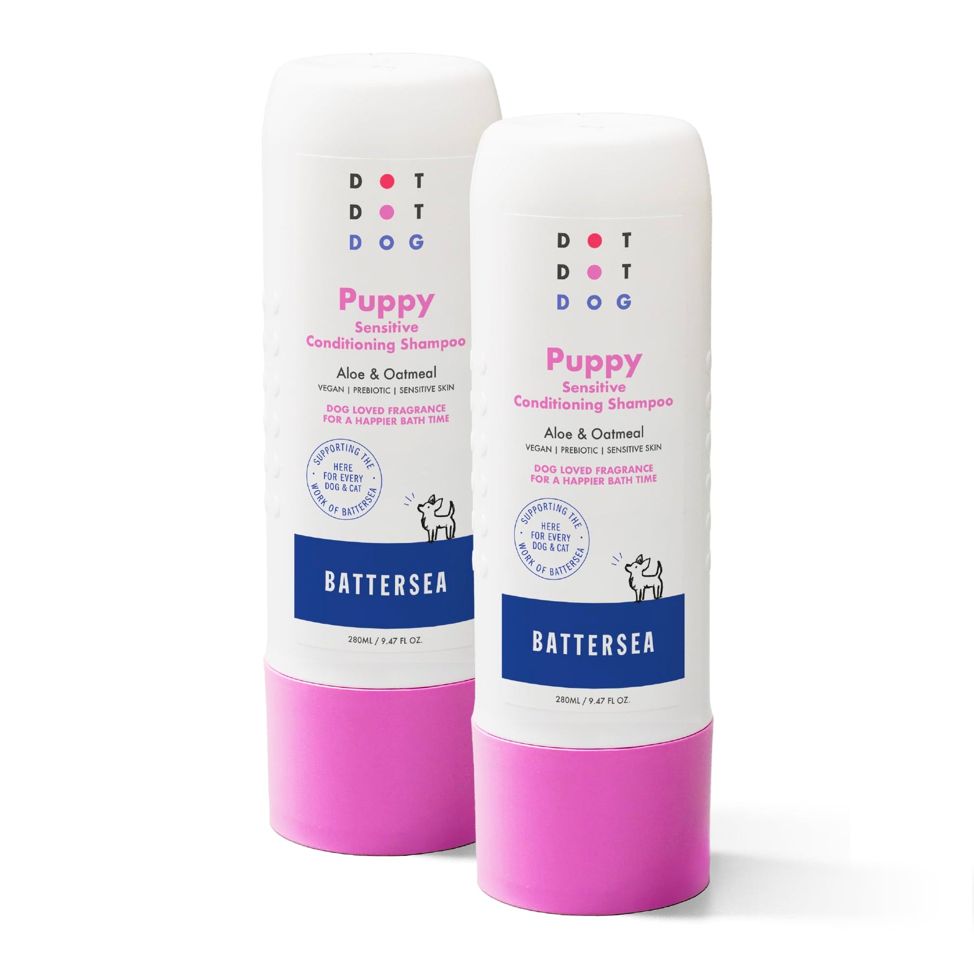 Deshedding Dog Shampoo and Conditioner for Double Coats - Reduces Shedding - Gentle, Hypoallergenic & Vegan, Low-Irritation Fragrance Dog Shampoo Sensitive Skin & Itchy Skin - Soft & Shiny Fur - 280ml