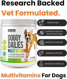 Doggy Dailies | Vitamins Supplements For Dogs | Skin & Coat | Probiotics + Joint Support 24 Vitamins & Minerals puppy to Senior Multivitamin