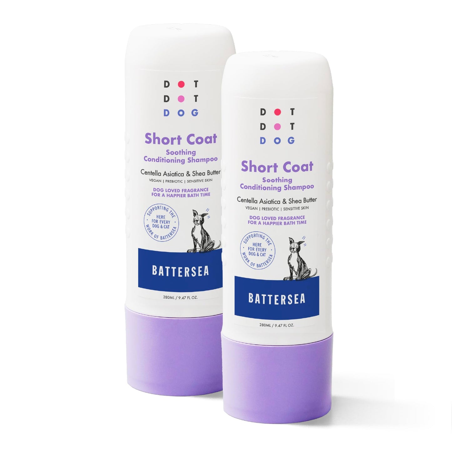 Deshedding Dog Shampoo and Conditioner for Double Coats - Reduces Shedding - Gentle, Hypoallergenic & Vegan, Low-Irritation Fragrance Dog Shampoo Sensitive Skin & Itchy Skin - Soft & Shiny Fur - 280ml