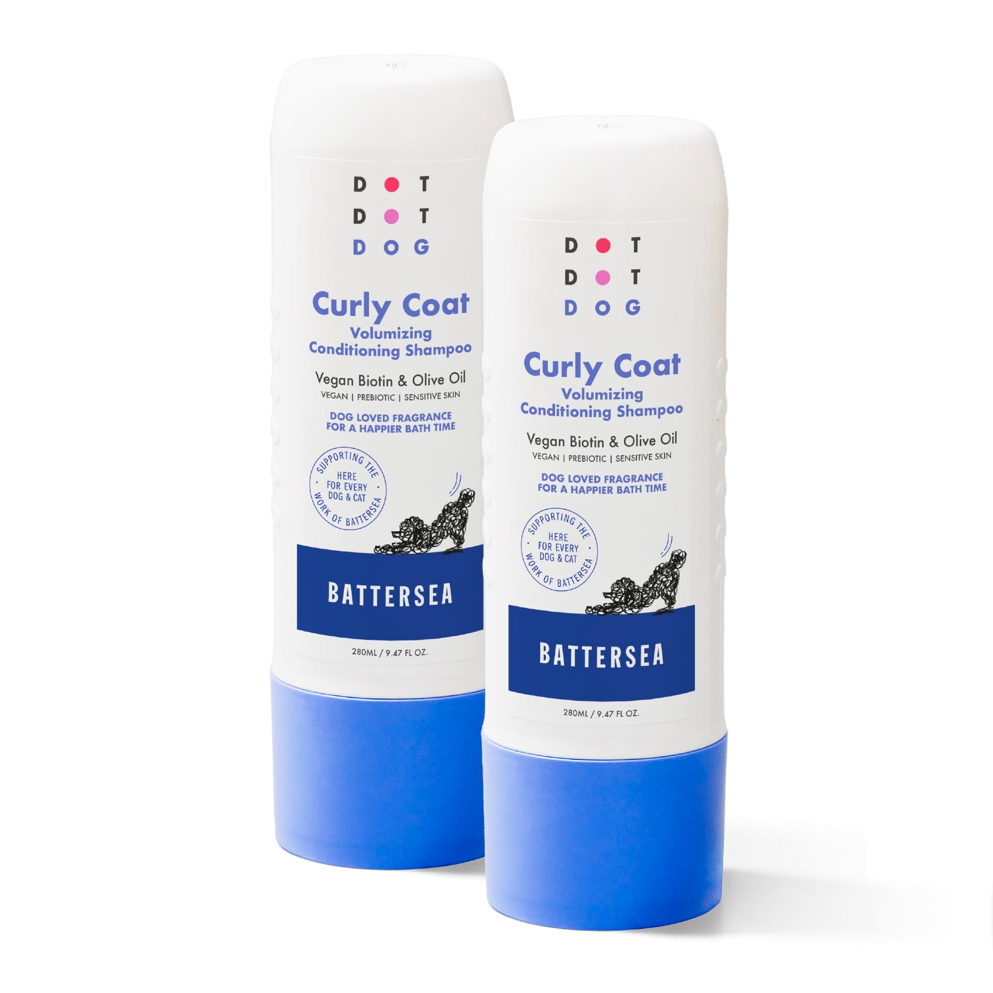 Deshedding Dog Shampoo and Conditioner for Double Coats - Reduces Shedding - Gentle, Hypoallergenic & Vegan, Low-Irritation Fragrance Dog Shampoo Sensitive Skin & Itchy Skin - Soft & Shiny Fur - 280ml