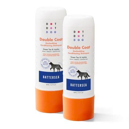 Deshedding Dog Shampoo and Conditioner for Double Coats - Reduces Shedding - Gentle, Hypoallergenic & Vegan, Low-Irritation Fragrance Dog Shampoo Sensitive Skin & Itchy Skin - Soft & Shiny Fur - 280ml