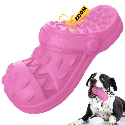 RUXAN Dog Chew Toys Indestructible - Squeaky Interactive Dog Toys for Teeth Cleaning, Rubber Dog Chew Toy with Beef Flavor for Small Medium Large Aggressive Chewers