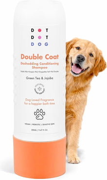 Deshedding Dog Shampoo and Conditioner for Double Coats - Reduces Shedding - Gentle, Hypoallergenic & Vegan, Low-Irritation Fragrance Dog Shampoo Sensitive Skin & Itchy Skin - Soft & Shiny Fur - 280ml
