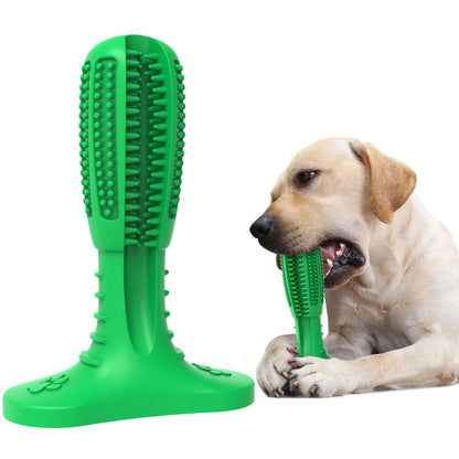 HETOO Dog Chew Toys, Dog Toothbrush Toys for Puppy Dental Care Teeth Cleaning, Natural Rubber Teeth Grinding Rod Gifts for Dogs (Pack of 2)