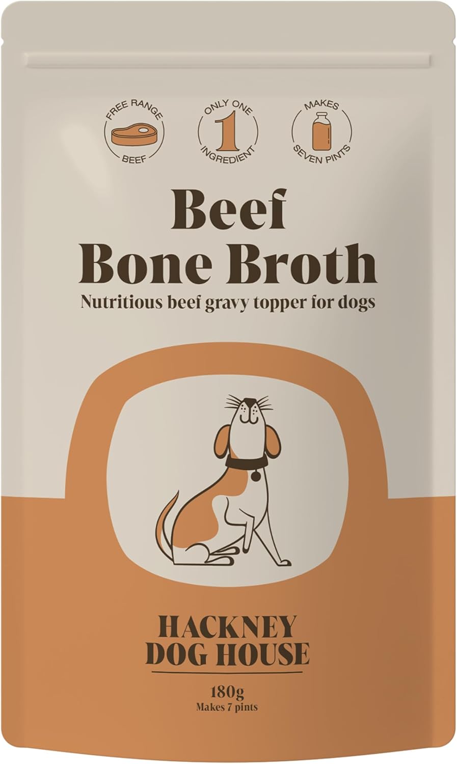Beef Bone Broth for Dogs & Cats | Create Delicious Bone Broth Gravy | Dog Food Topper for Picky Eaters | Each Pack Makes 9 Pints | Hackney Dog House (Beef)
