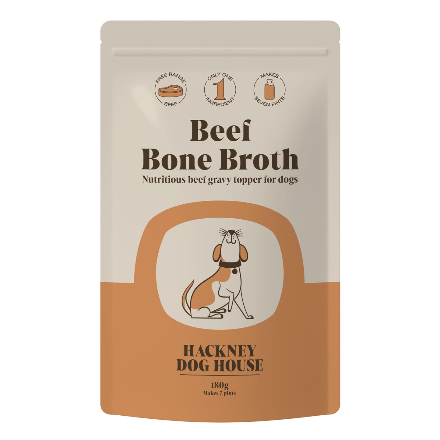 Beef Bone Broth for Dogs & Cats | Create Delicious Bone Broth Gravy | Dog Food Topper for Picky Eaters | Each Pack Makes 9 Pints | Hackney Dog House (Beef)