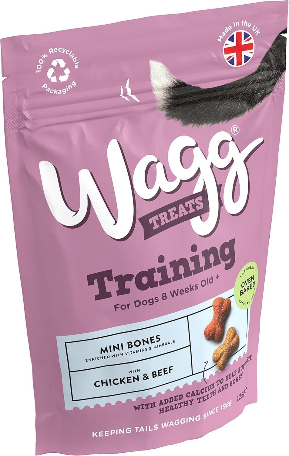 Wagg training beef, and chicken dog treats 125g (pack of 7) - Oven baked (package may vary)