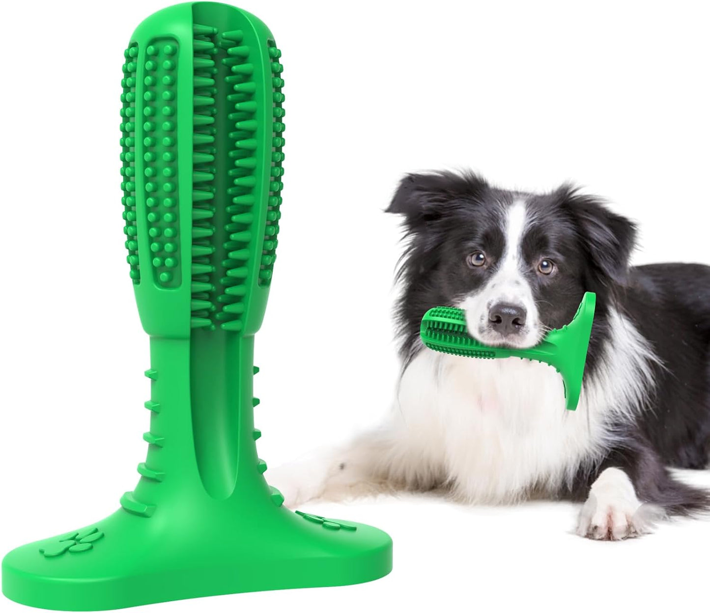 HETOO Dog Chew Toys, Dog Toothbrush Toys for Puppy Dental Care Teeth Cleaning, Natural Rubber Teeth Grinding Rod Gifts for Dogs (Pack of 2)