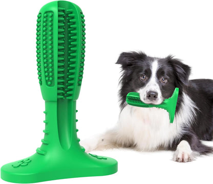 HETOO Dog Chew Toys, Dog Toothbrush Toys for Puppy Dental Care Teeth Cleaning, Natural Rubber Teeth Grinding Rod Gifts for Dogs (Pack of 2)