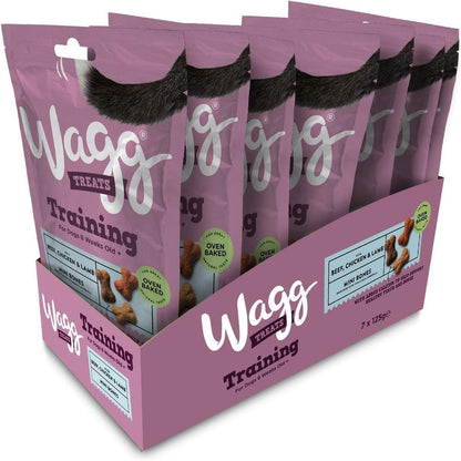 Wagg training beef, and chicken dog treats 125g (pack of 7) - Oven baked (package may vary)
