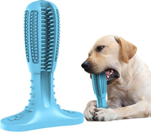 HETOO Dog Chew Toys, Dog Toothbrush Toys for Puppy Dental Care Teeth Cleaning, Natural Rubber Teeth Grinding Rod Gifts for Dogs (Blue)