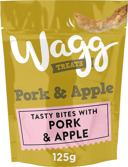 Wagg Steak & Chips Tasty Bites Beef & Potato Dog Treats 125g (Pack of 7) - Oven Baked