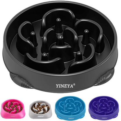 YINEYA 4 Cups Slow Feeder Dog Bowls Large Breed, Anti-Choking Pet Supplies, Maze Dog Food Bowl, Puzzle FeederThat Slow Down Eating