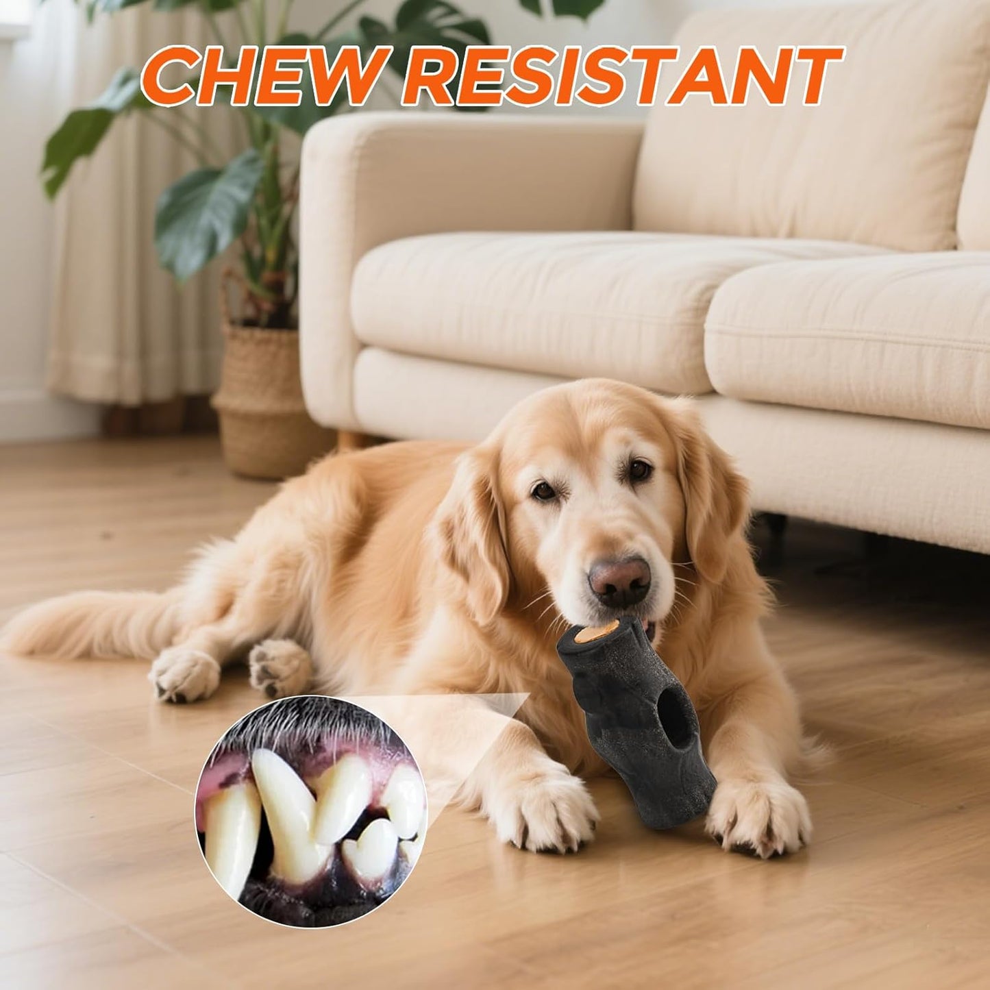 AUSCAT Dog Enrichment Toys, Dog Frozen Treat Toys to Keep Them Busy, Interactive Dog Toys for Aggressive Chewers, Stuffable Dog Toys, Stump Shape