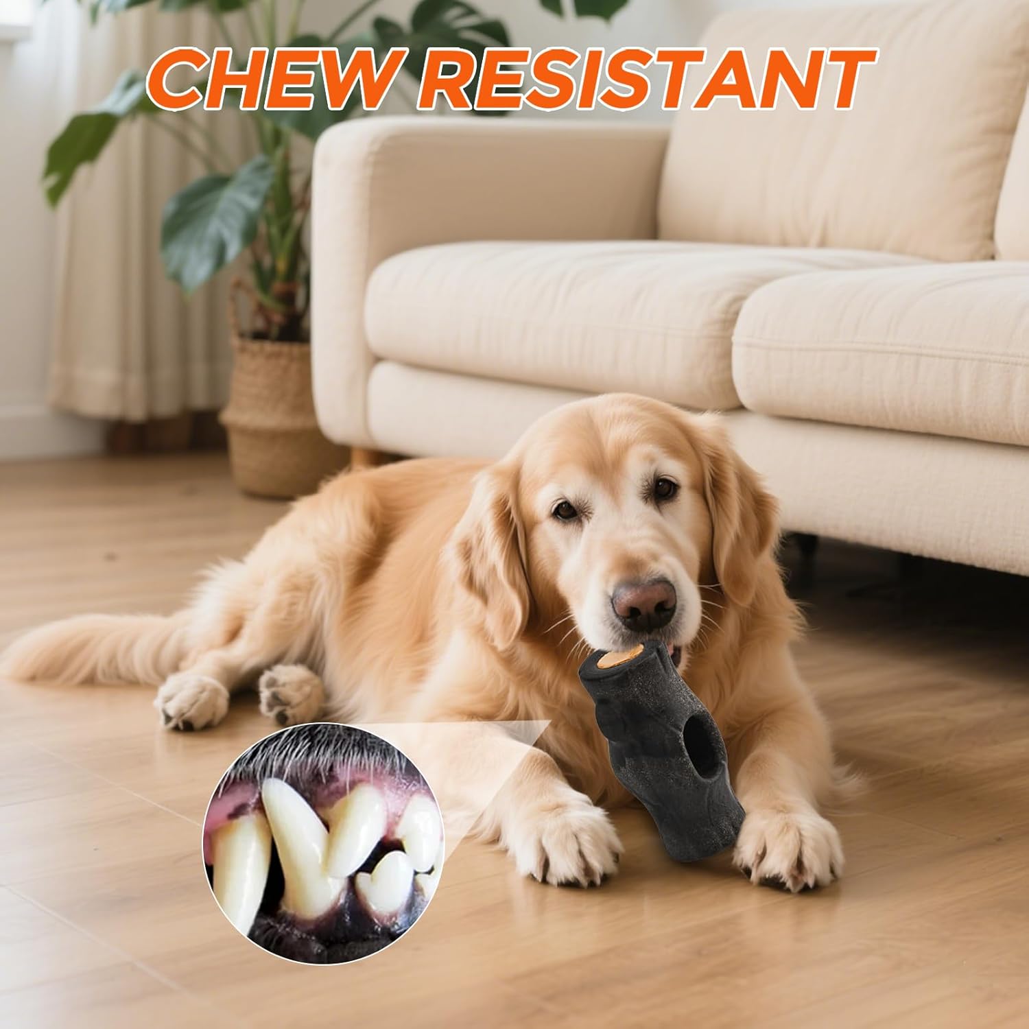 AUSCAT Dog Enrichment Toys, Dog Frozen Treat Toys to Keep Them Busy, Interactive Dog Toys for Aggressive Chewers, Stuffable Dog Toys, Stump Shape