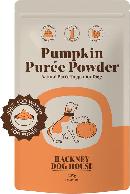 Pumpkin Powder for Dogs (225 grams) | Create Natural Pumpkin Purée | UK Canned Pumpkin Alternative | High Fibre Topper (30 Daily Servings) | Hackney Dog House