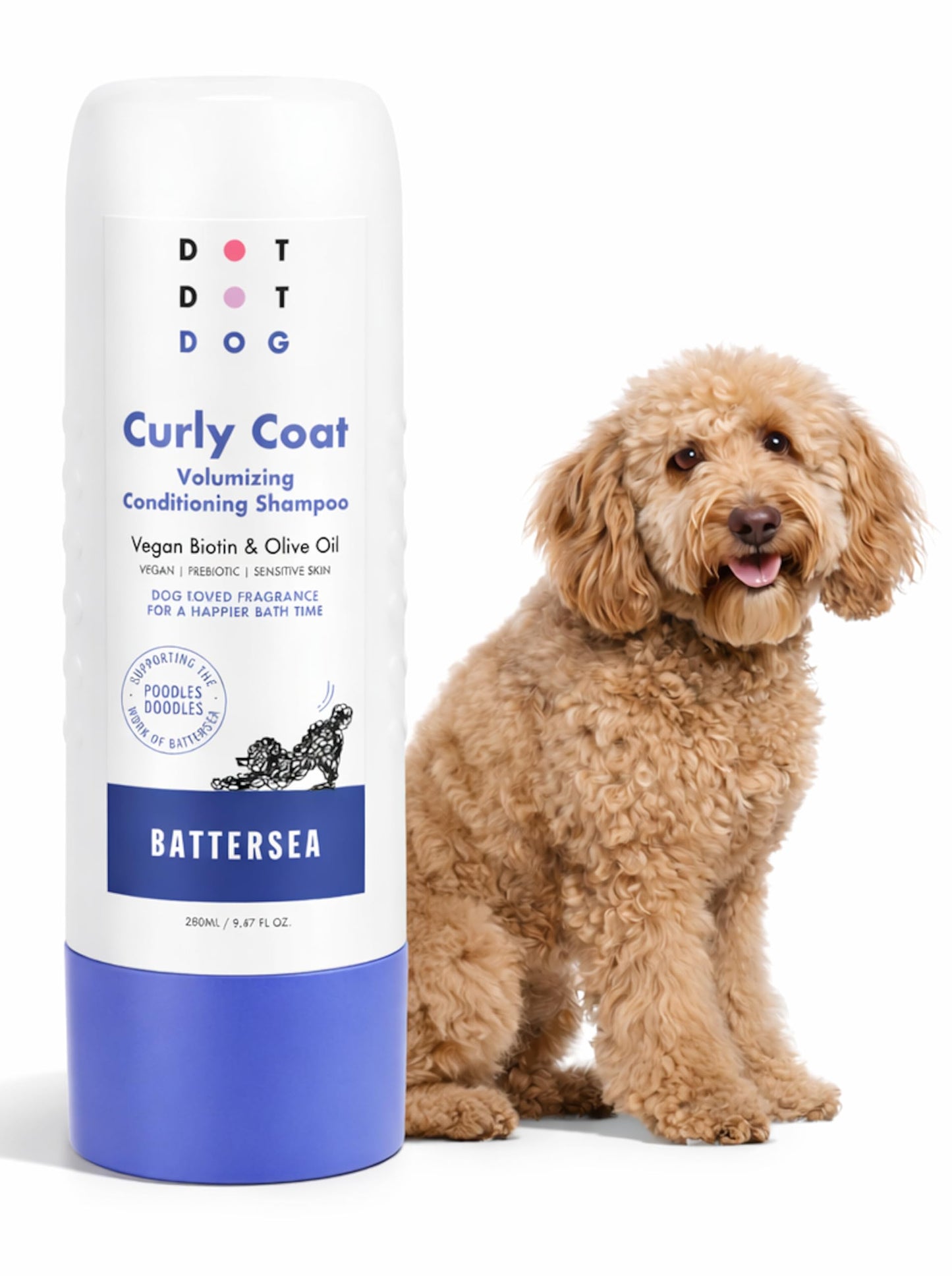 Deshedding Dog Shampoo and Conditioner for Double Coats - Reduces Shedding - Gentle, Hypoallergenic & Vegan, Low-Irritation Fragrance Dog Shampoo Sensitive Skin & Itchy Skin - Soft & Shiny Fur - 280ml