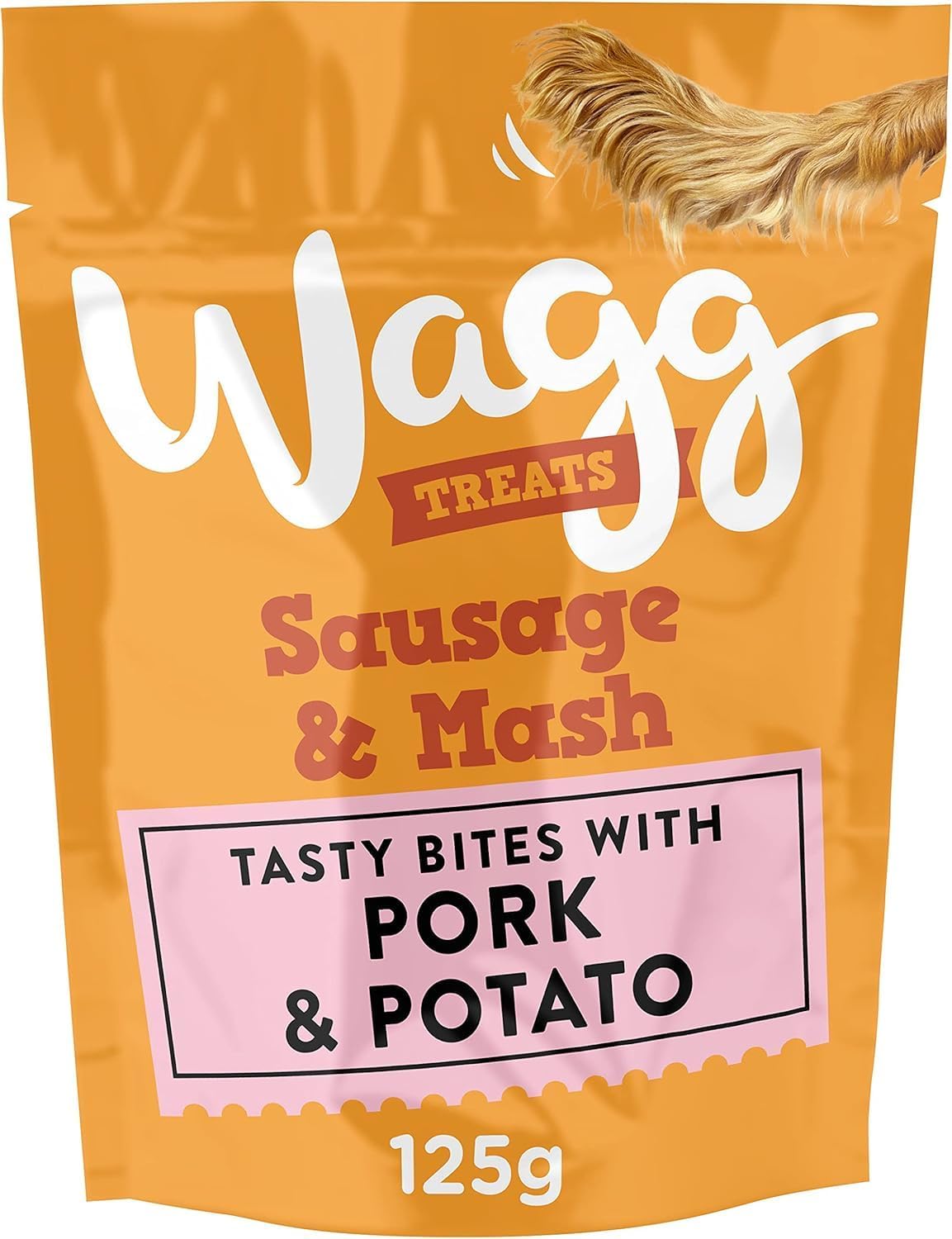 Wagg Sausage & Mash Tasty Bites Pork & Potato Dog Treats 125g (Pack of 7) - Oven Baked