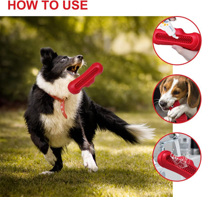 Dog Toys Indestructible Dog Toy Tough Squeaky Dogs Chew Toys, Rubber Toys for Training Teeth Cleaning Playing and Chewing for Medium Breeds