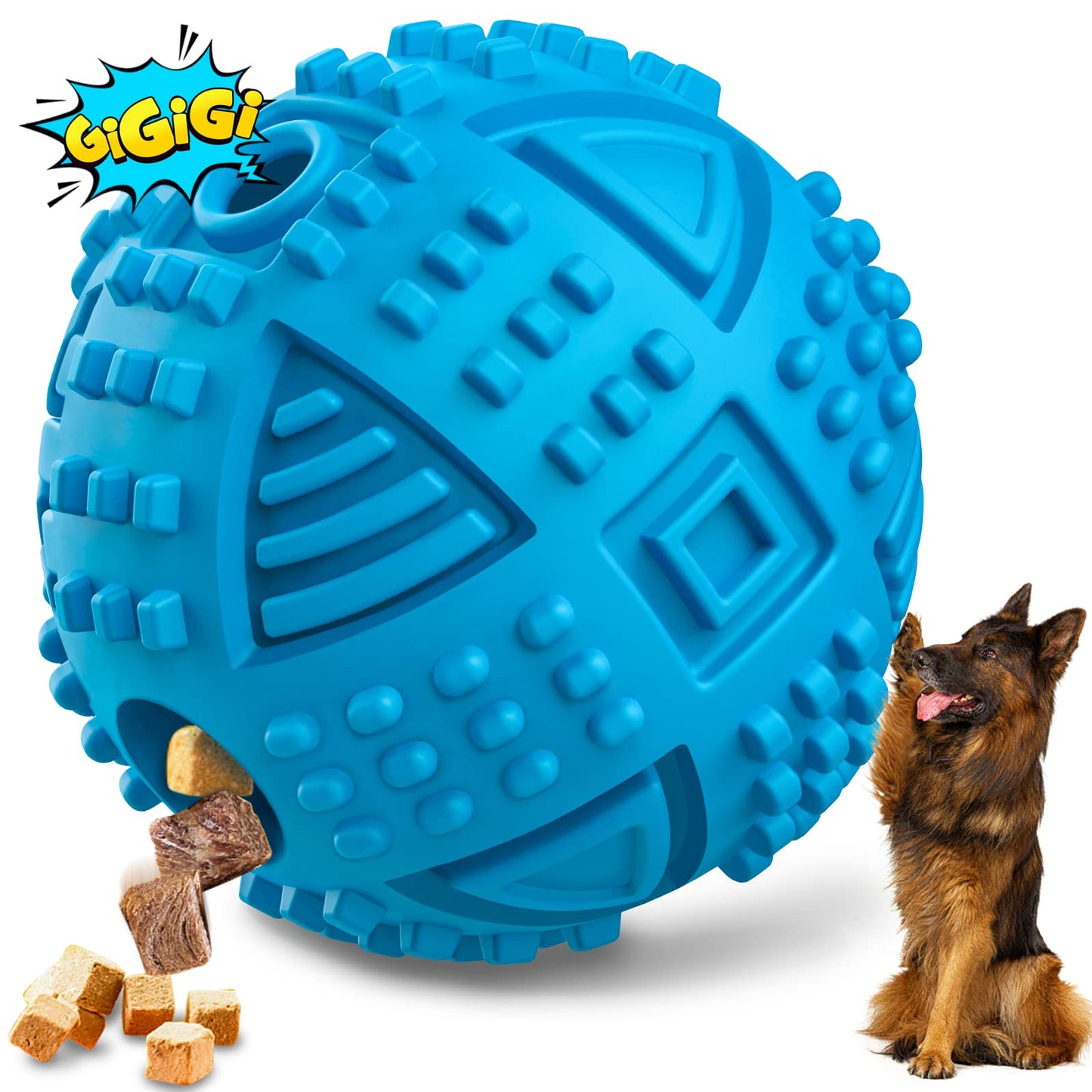 LEGEND SANDY Dog Toys for Aggressive Chewers Large Breed, Durable Dog Bones Squeaky Chew Toy, Nearly Indestructible Dog Toys for Large, Tough Natural Rubber Puppy Chew for Medium Teeth Cleaning