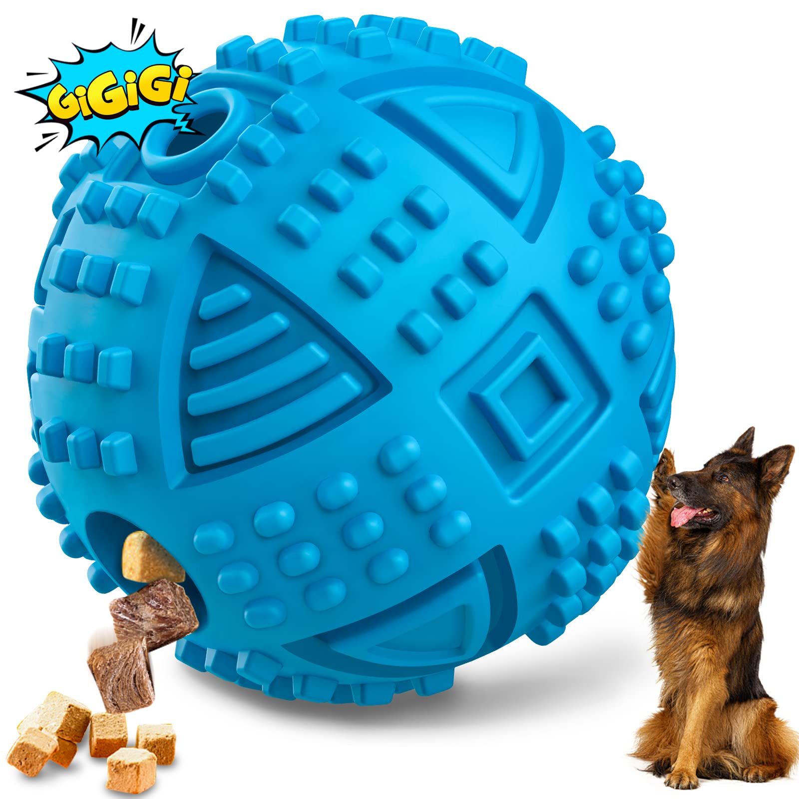 LEGEND SANDY Dog Toys for Aggressive Chewers Large Breed, Durable Dog Bones Squeaky Chew Toy, Nearly Indestructible Dog Toys for Large, Tough Natural Rubber Puppy Chew for Medium Teeth Cleaning