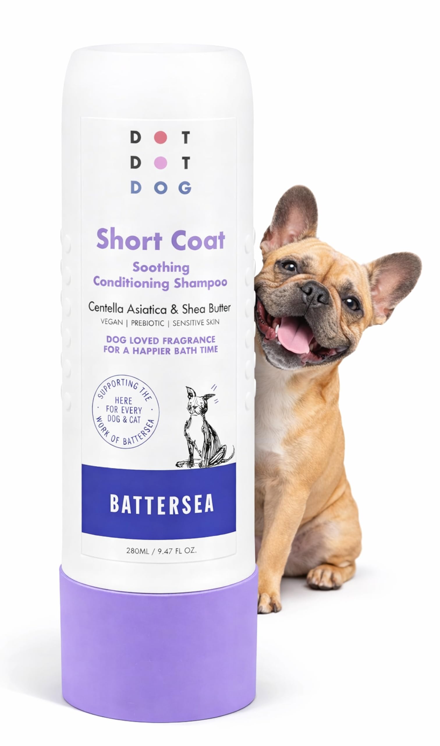 Deshedding Dog Shampoo and Conditioner for Double Coats - Reduces Shedding - Gentle, Hypoallergenic & Vegan, Low-Irritation Fragrance Dog Shampoo Sensitive Skin & Itchy Skin - Soft & Shiny Fur - 280ml