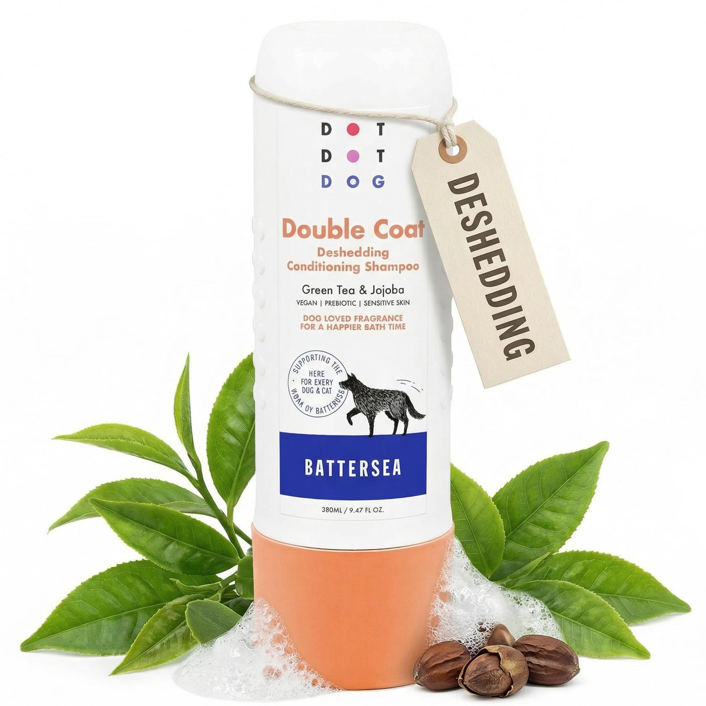 Deshedding Dog Shampoo and Conditioner for Double Coats - Reduces Shedding - Gentle, Hypoallergenic & Vegan, Low-Irritation Fragrance Dog Shampoo Sensitive Skin & Itchy Skin - Soft & Shiny Fur - 280ml