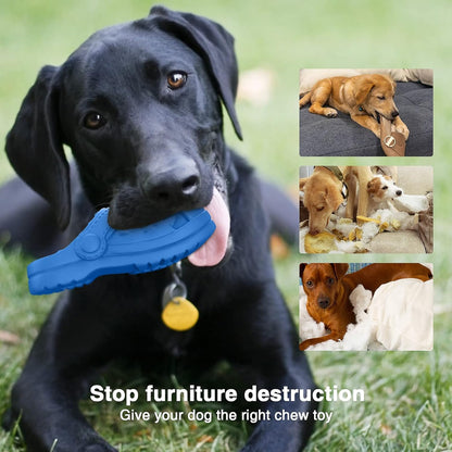 RUXAN Dog Chew Toys Indestructible - Squeaky Interactive Dog Toys for Teeth Cleaning, Rubber Dog Chew Toy with Beef Flavor for Small Medium Large Aggressive Chewers
