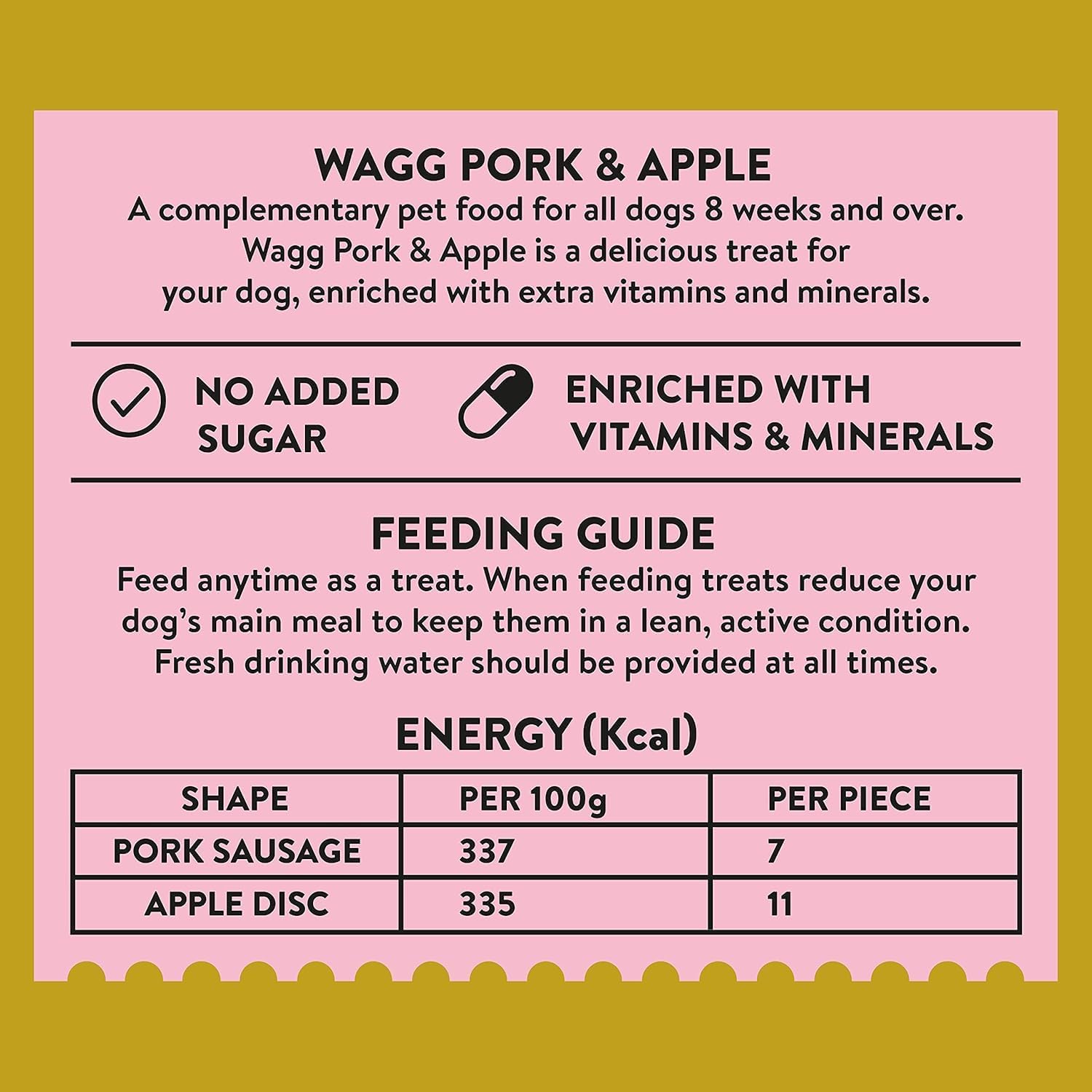 Wagg Tasties Tasty Bites Pork & Apple Dog Treats 125g (Pack of 7) - Oven Baked