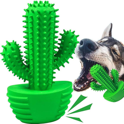 HETOO Indestructible Dog Chew Toys for Aggressive Chewers: Tough Durable Dog Squeaky Toys Dog Toothbrush for Teeth Cleaning, Gifts for Dogs (Cactus)