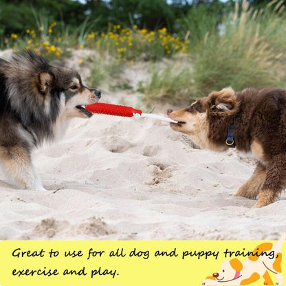 Dog Toy for Destructive Chewers - Durable Floating Chew Stick, Tough Rubber & Waterproof for Swimming, Fetch Training, Bright Red Sink-Free Pool Dog Stick Toys
