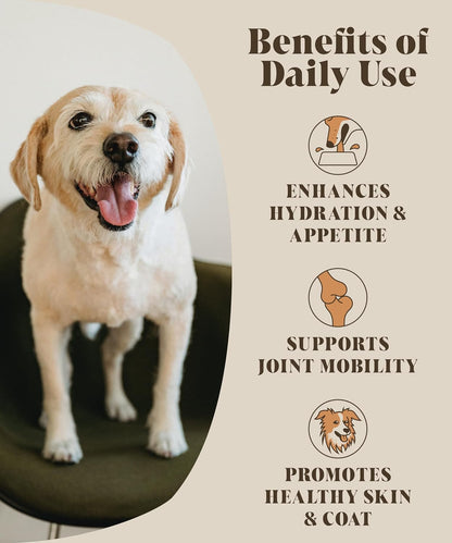 Beef Bone Broth for Dogs & Cats | Create Delicious Bone Broth Gravy | Dog Food Topper for Picky Eaters | Each Pack Makes 9 Pints | Hackney Dog House (Beef)