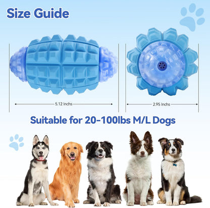 YINEYA Tough Dog Toys for Aggressive Chewers - Large Breed, Indestructible & Durable, Squeaky Dog Ball