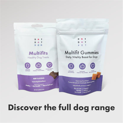 Multifit Mini Bones for Dogs (60 Pack) - Plasma Superfood Dog Supplements - Vet Endorsed Daily Dog Vitamins Biscuit for Immunity, Gut & Calm Behaviour - Collagen for Skin, Coat & Joints