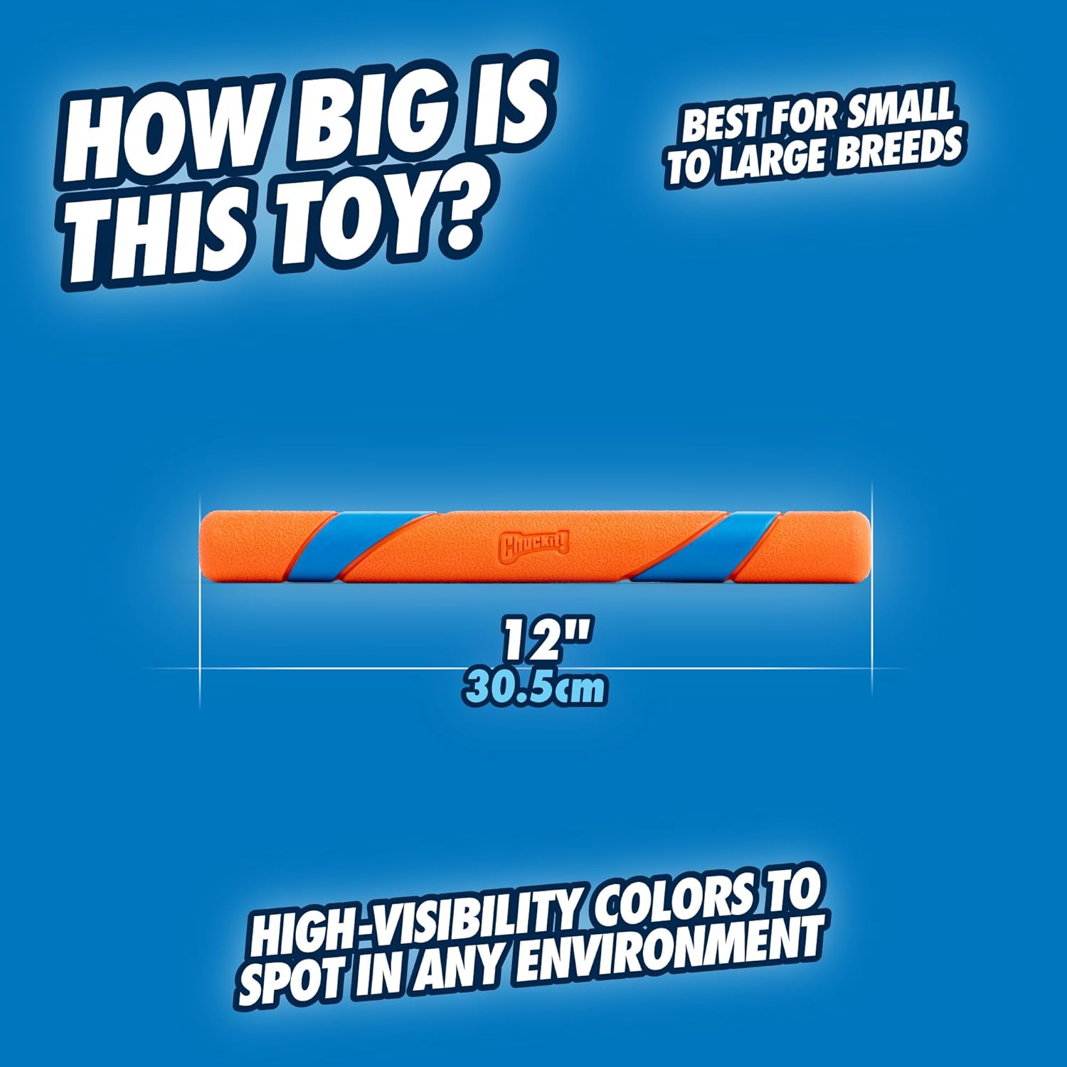 Chuckit! Ultra Fetch Stick Rubber Dog Toy For Interactive Play, Multi
