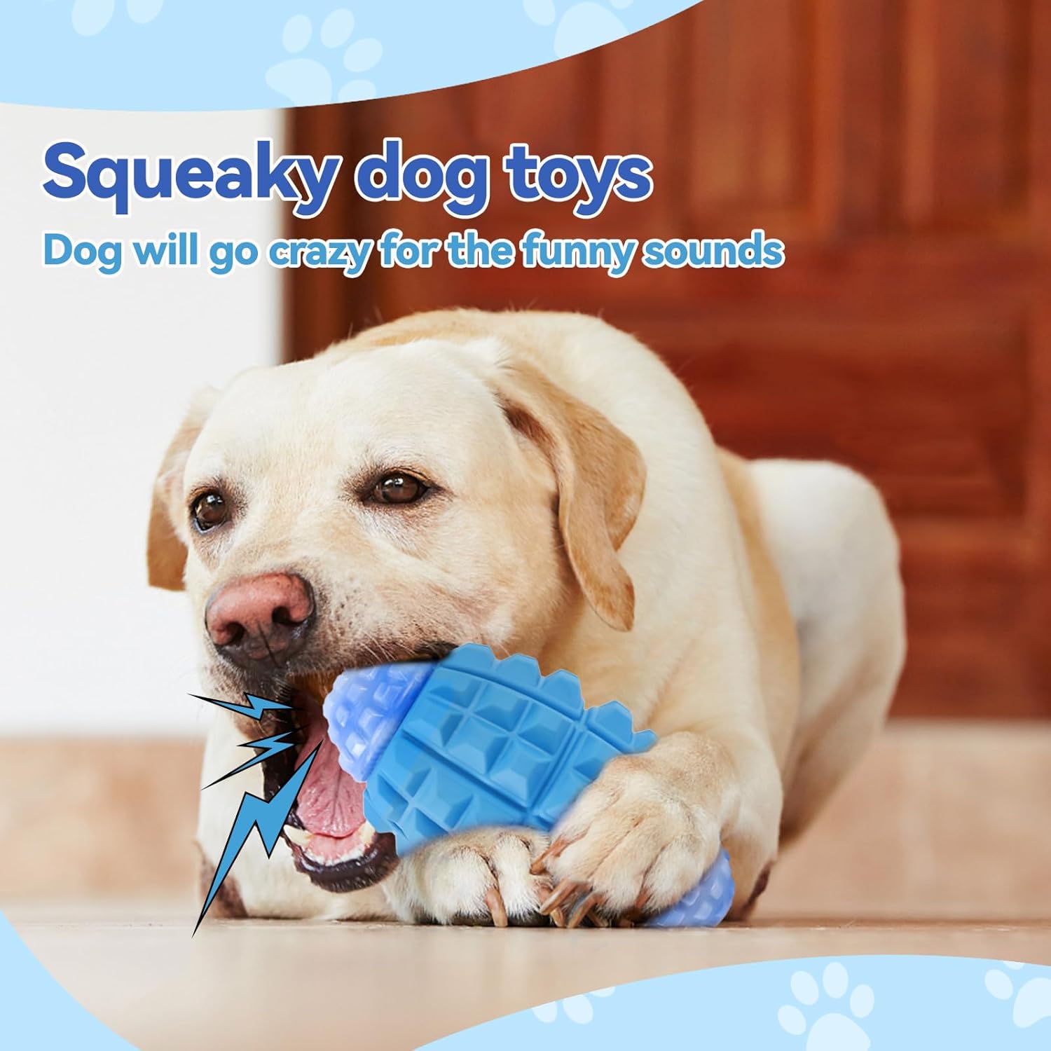 YINEYA Tough Dog Toys for Aggressive Chewers - Large Breed, Indestructible & Durable, Squeaky Dog Ball