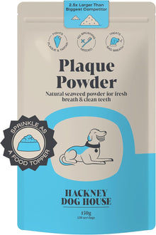 Plaque Off Seaweed Powder for Dogs (150 grams) | Natural Kelp | Plaque & Tartar Remover for Dogs | Naturally Freshens Breath | Dental Powder | Fights Teeth & Gum Disease | 120 Servings
