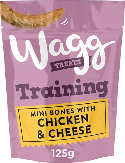 Wagg training beef, and chicken dog treats 125g (pack of 7) - Oven baked (package may vary)