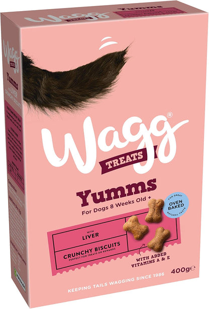 Wagg Yumms Liver Dog Treats 400g (Pack of 5) - Oven Baked