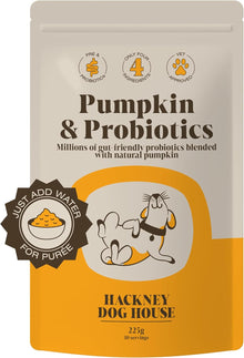 Probiotics & Pumpkin For Dogs | Real Pumpkin Purée Powder + Pre & Probiotic Blend | Dog Probiotics For Gut Health | 225 grams | 45 Daily Servings