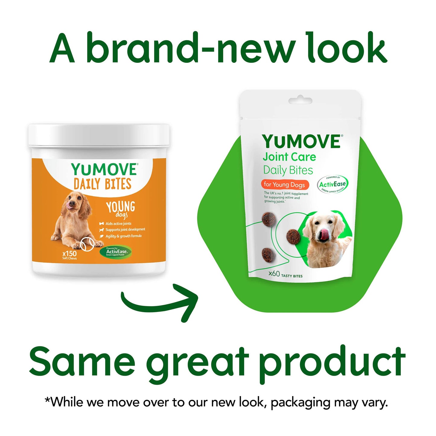 YuMOVE Young and Active Dog | Joint Supplement for Dogs to Support Active and Growing Joints Aged Under 6 | 60 Tablets Clear