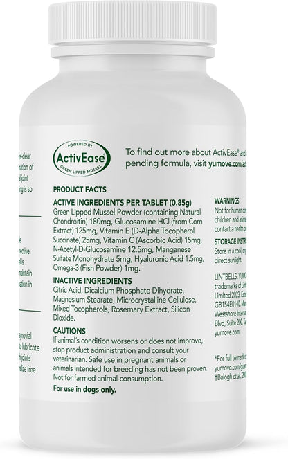 YuMOVE Young and Active Dog | Joint Supplement for Dogs to Support Active and Growing Joints Aged Under 6 | 60 Tablets Clear