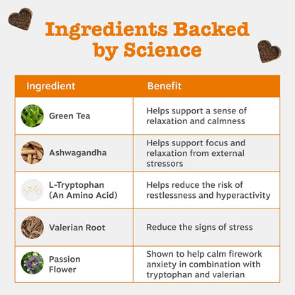 Zesty Paws Calming Treats for Dogs | Helps with Separation Anxiety, Stress & Hyperactivity, Supports Wellbeing & Relaxation | Contains Green Tea, Ashwagandha, L-Tryptophan | Daily Use | 90 Chews