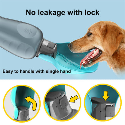 Pet Monty 800ml Dogs Water Bottle Portable High Capacity Leakproof Pet Foldable Drinking Bowl