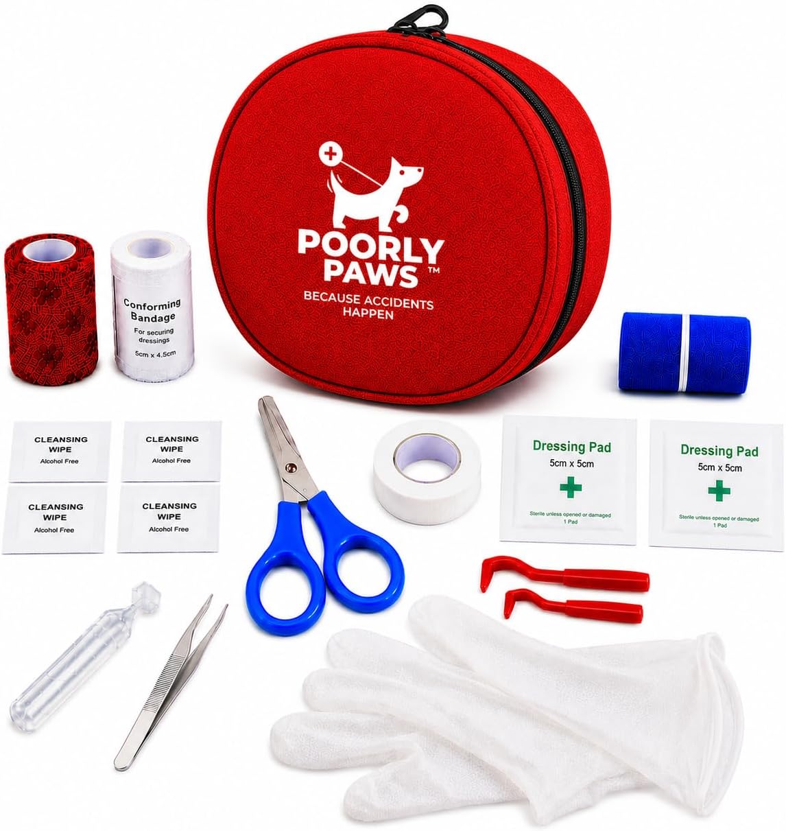 Dog First Aid Kit – Ultra Compact Pet First Aid Kit Attaches to Lead